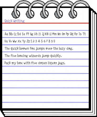 Quick Writing Regular animated font preview