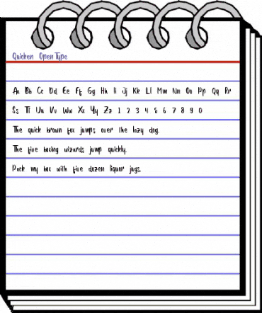 Quicken Regular animated font preview