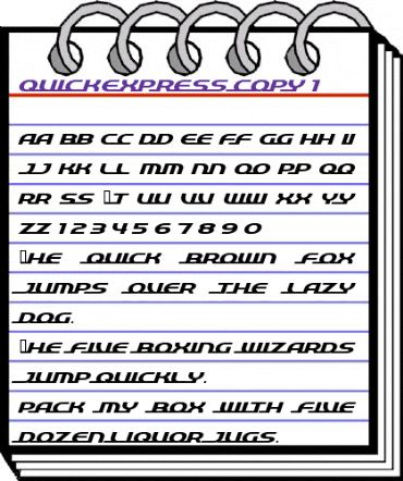 QuickExpress Regular animated font preview