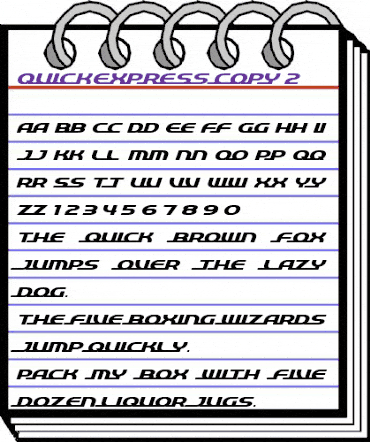 QuickExpress Regular animated font preview