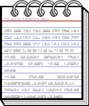 QuickGear 3D Regular animated font preview