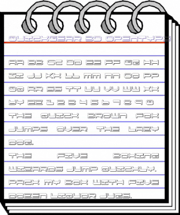 QuickGear 3D Regular animated font preview