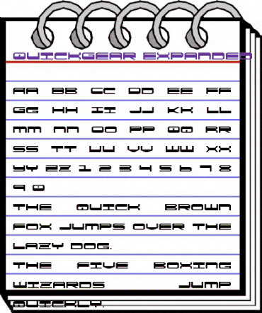 QuickGear Expanded Expanded animated font preview