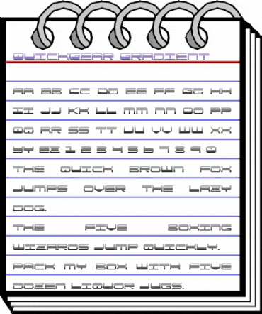 QuickGear Gradient Regular animated font preview QuickGear Gradient Regular animated font preview