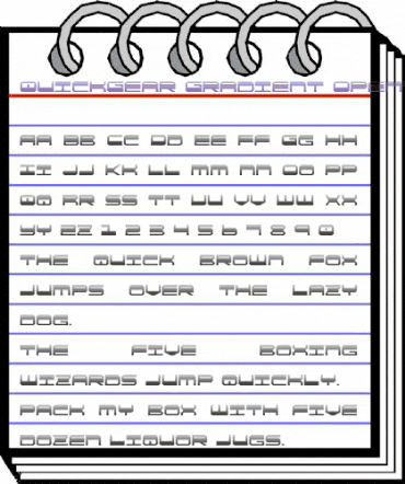 QuickGear Gradient Regular animated font preview