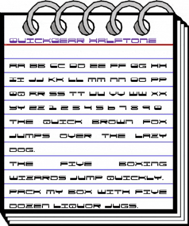 QuickGear Halftone Regular animated font preview