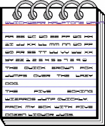 QuickGear Halftone Regular animated font preview