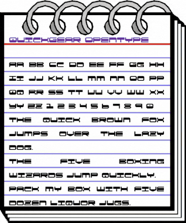 QuickGear Regular animated font preview