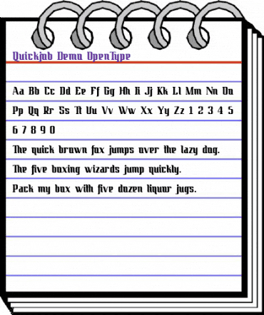 Quickjob Demo Regular animated font preview