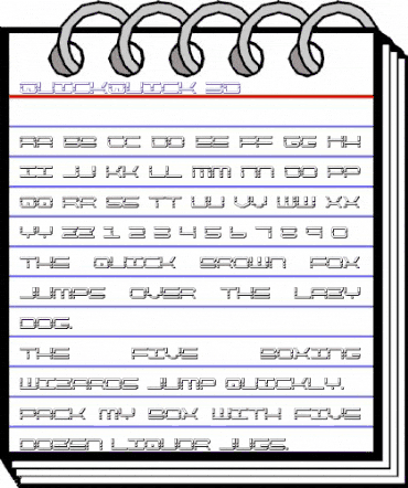 QuickQuick 3D Regular animated font preview QuickQuick 3D Regular animated font preview