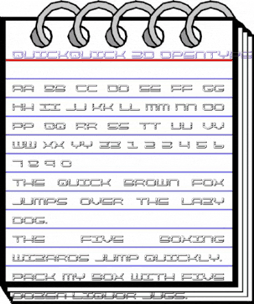 QuickQuick 3D Regular animated font preview