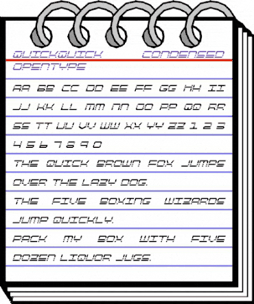 QuickQuick Condensed Italic Condensed Italic animated font preview