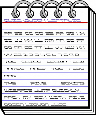 QuickQuick Leftalic Italic animated font preview QuickQuick Leftalic Italic animated font preview