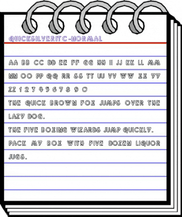 Quicksilver Regular animated font preview