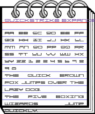 QuickStrike Expanded Expanded animated font preview
