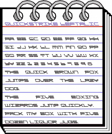 QuickStrike Leftalic Leftalic animated font preview