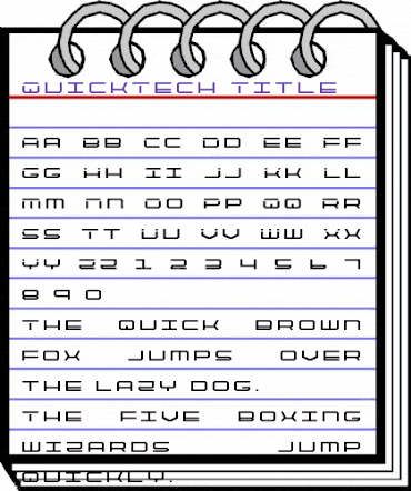 QuickTech Title Regular animated font preview