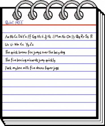 Quiet FREE Regular animated font preview