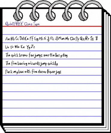 Quiet FREE Regular animated font preview