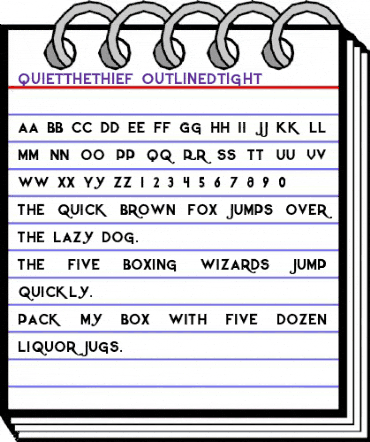 Quiet the Thief OutlinedTight animated font preview Quiet the Thief OutlinedTight animated font preview