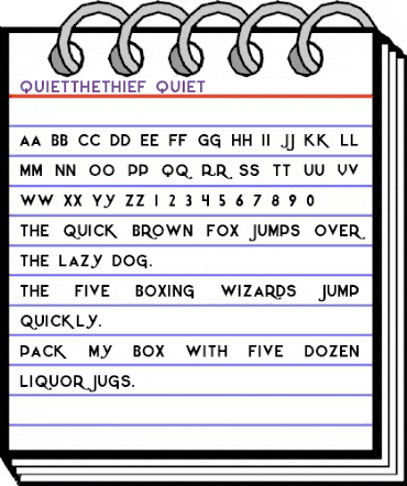 Quiet the Thief Quiet animated font preview