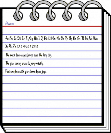 Quikers Regular animated font preview