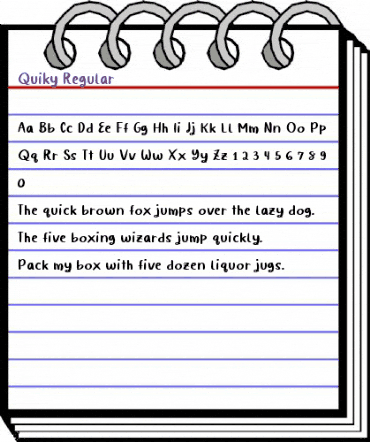 Quiky Regular animated font preview