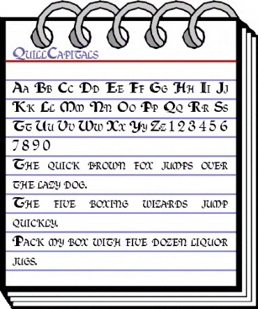 QuillCapitals normal animated font preview