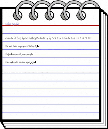 Quillines Regular animated font preview