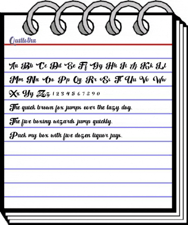 Quillotha Regular animated font preview