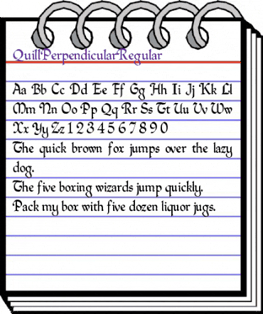 QuillPerpendicularRegular normal animated font preview