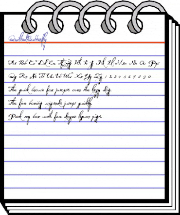 Quilted Butterfly Regular animated font preview