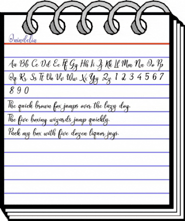 Quindelia Regular animated font preview