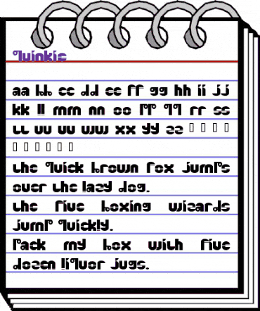 Quinkie Regular animated font preview