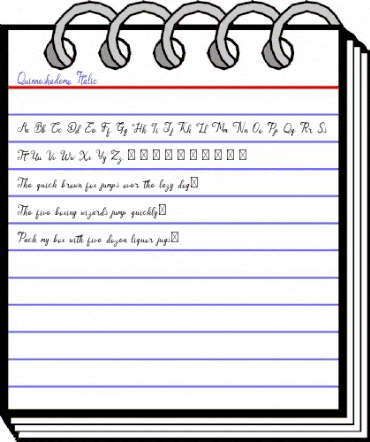 Quinneshademo Italic animated font preview