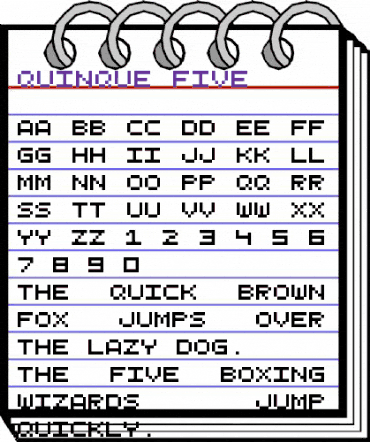 QuinqueFive Regular animated font preview QuinqueFive Regular animated font preview