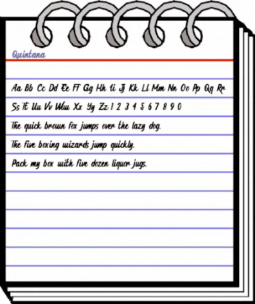 Quintana Regular animated font preview