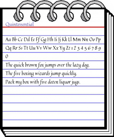 Quintessential Regular animated font preview