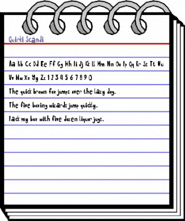 Quirki Scandi Regular animated font preview