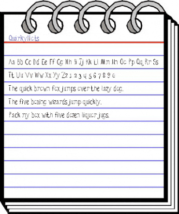 Quirky Nots Regular animated font preview