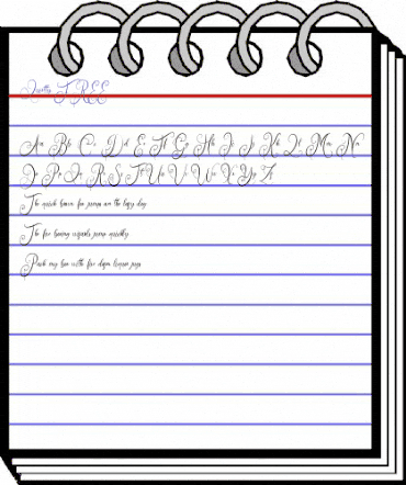 Quirtty FREE Regular animated font preview