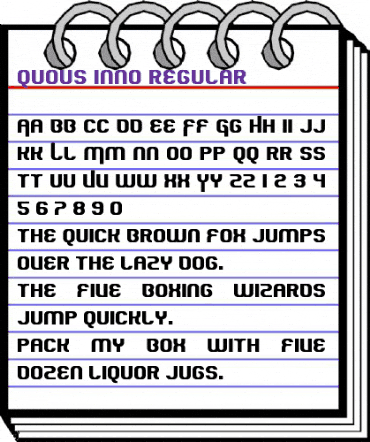 Quous Inno Regular animated font preview