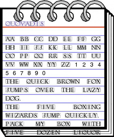 Quovadis Regular animated font preview