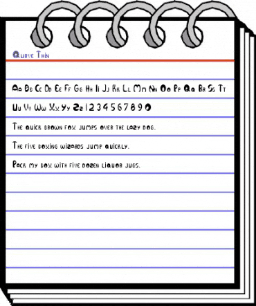 Qurve Thin Regular animated font preview