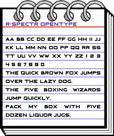 R-Spectr Regular animated font preview