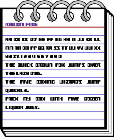 Rabbit Fire Regular animated font preview Rabbit Fire Regular animated font preview