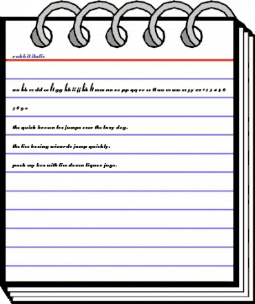 Rabbit italic Italic animated font preview Rabbit italic Italic animated font preview