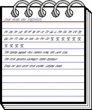 Race Fever Pen PERSONAL Regular animated font preview