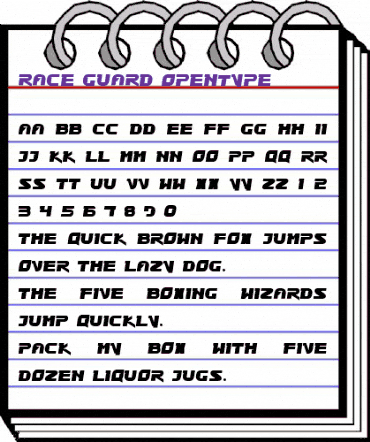 Race Guard Regular animated font preview Race Guard Regular animated font preview