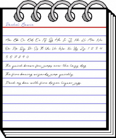 Rachel Bowie Regular animated font preview Rachel Bowie Regular animated font preview